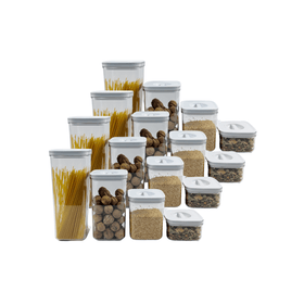 Clear Small Pantry Organizer Set – 18 Pack