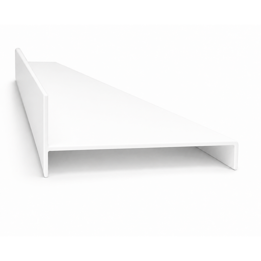 White aluminium wardrobe cover jamb 5.6m profile for sliding wardrobe doors and clean frame finishing