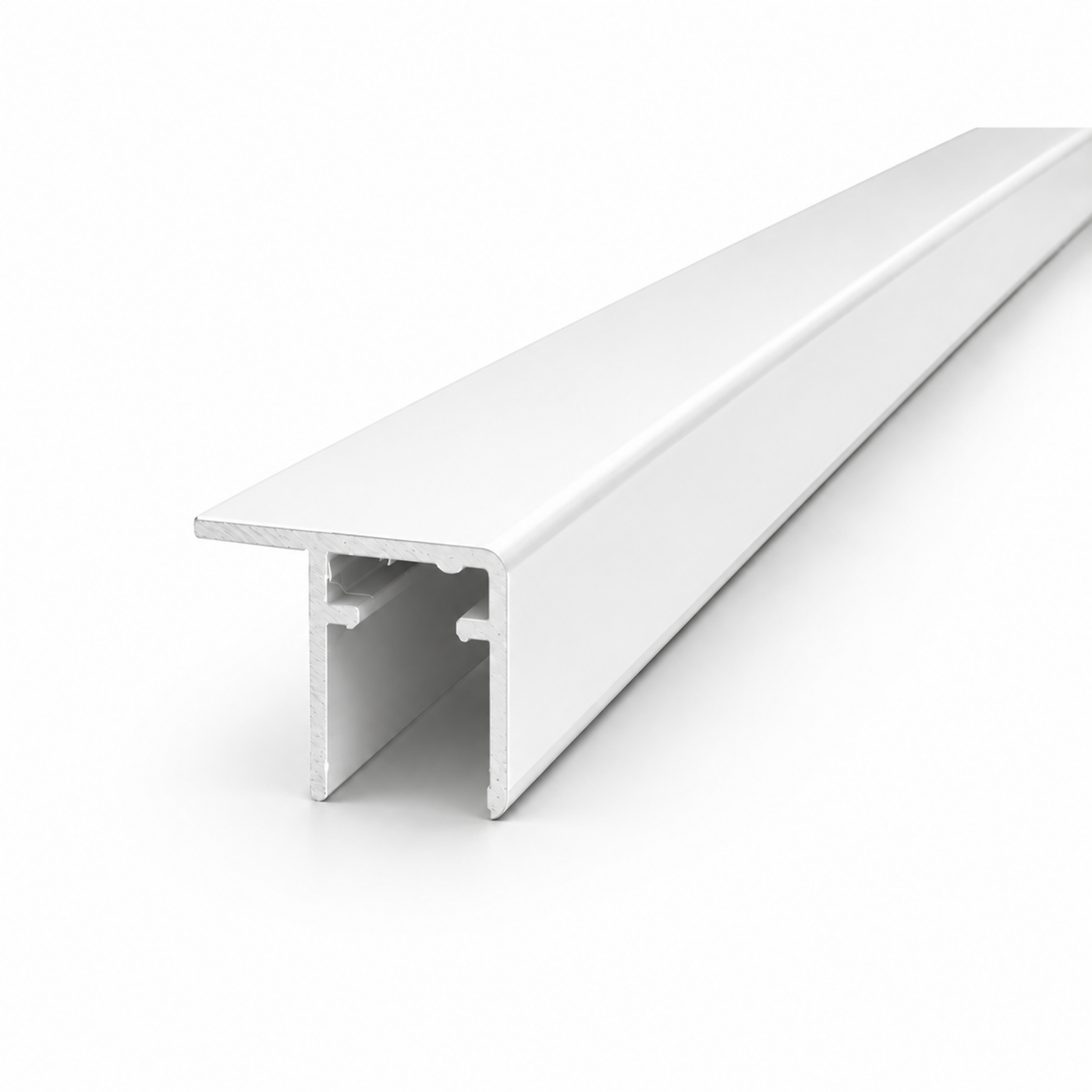 Wardrobe Top and Bottom Rail | Frameless | White
