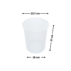 White Mesh Metal Bin for Waste Disposal & Organisation