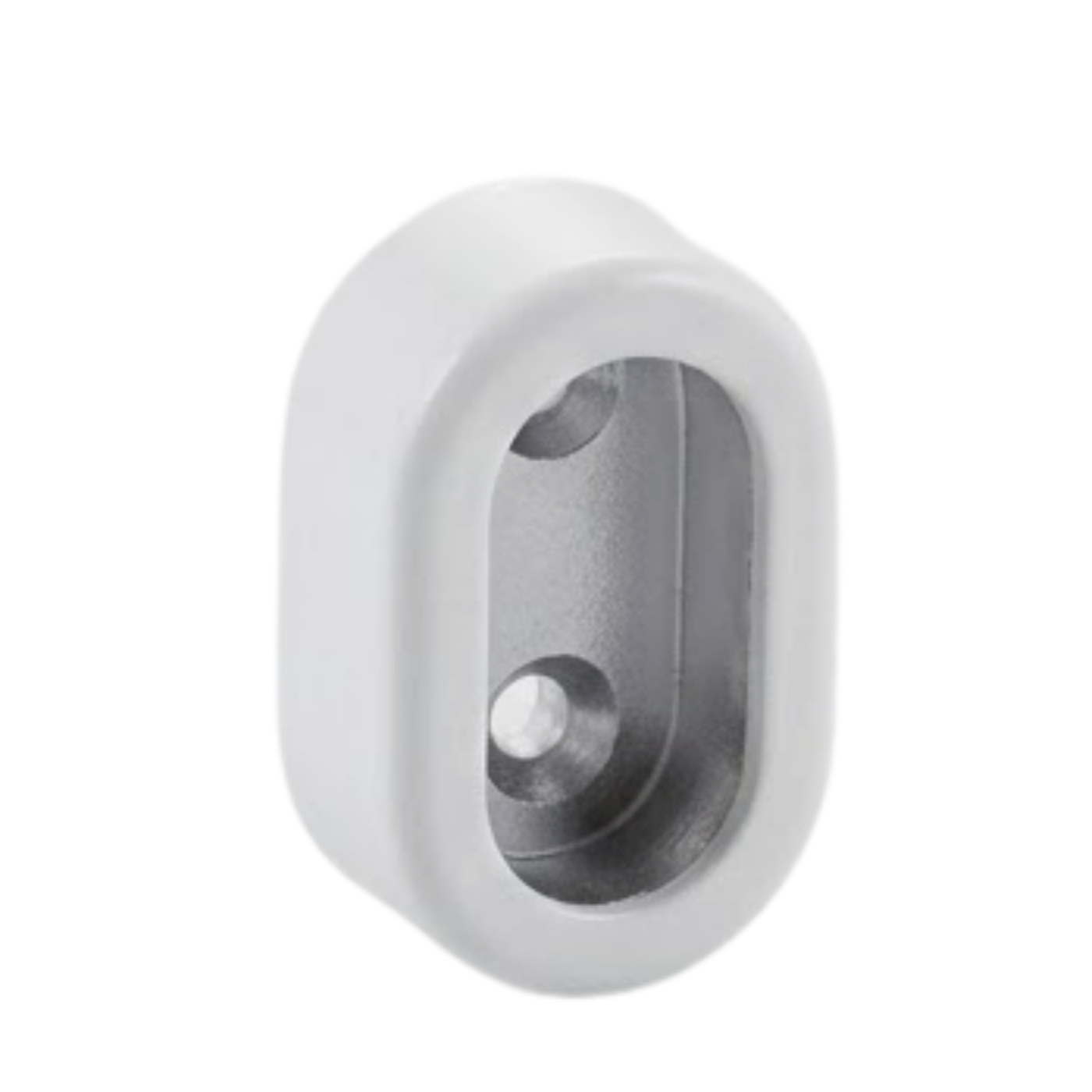 Concealed Oval End Flange – Screw Fix  | White