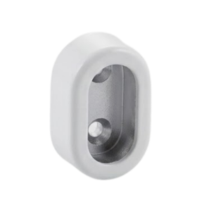 Concealed Oval End Flange – Screw Fix  | White