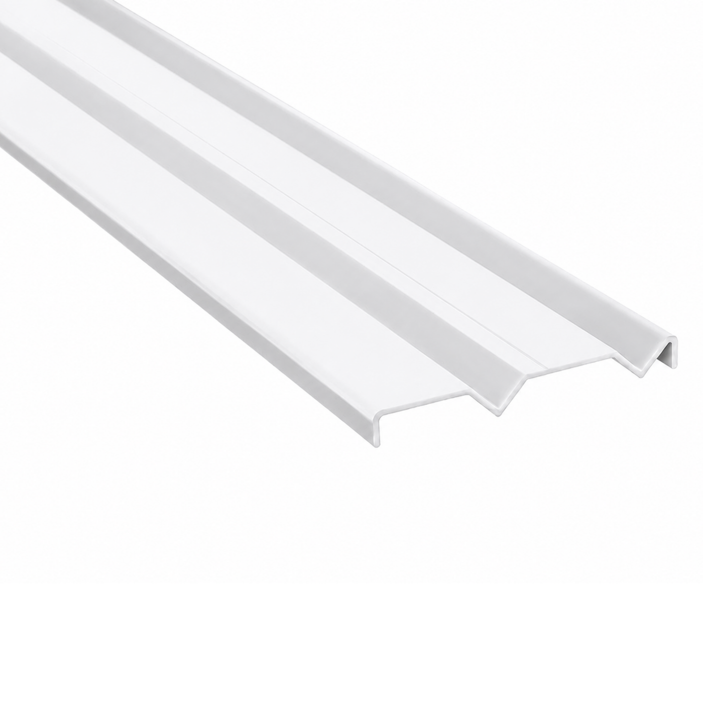 White Wardrobe Bottom Track 5.7m | Double track system | No Lip