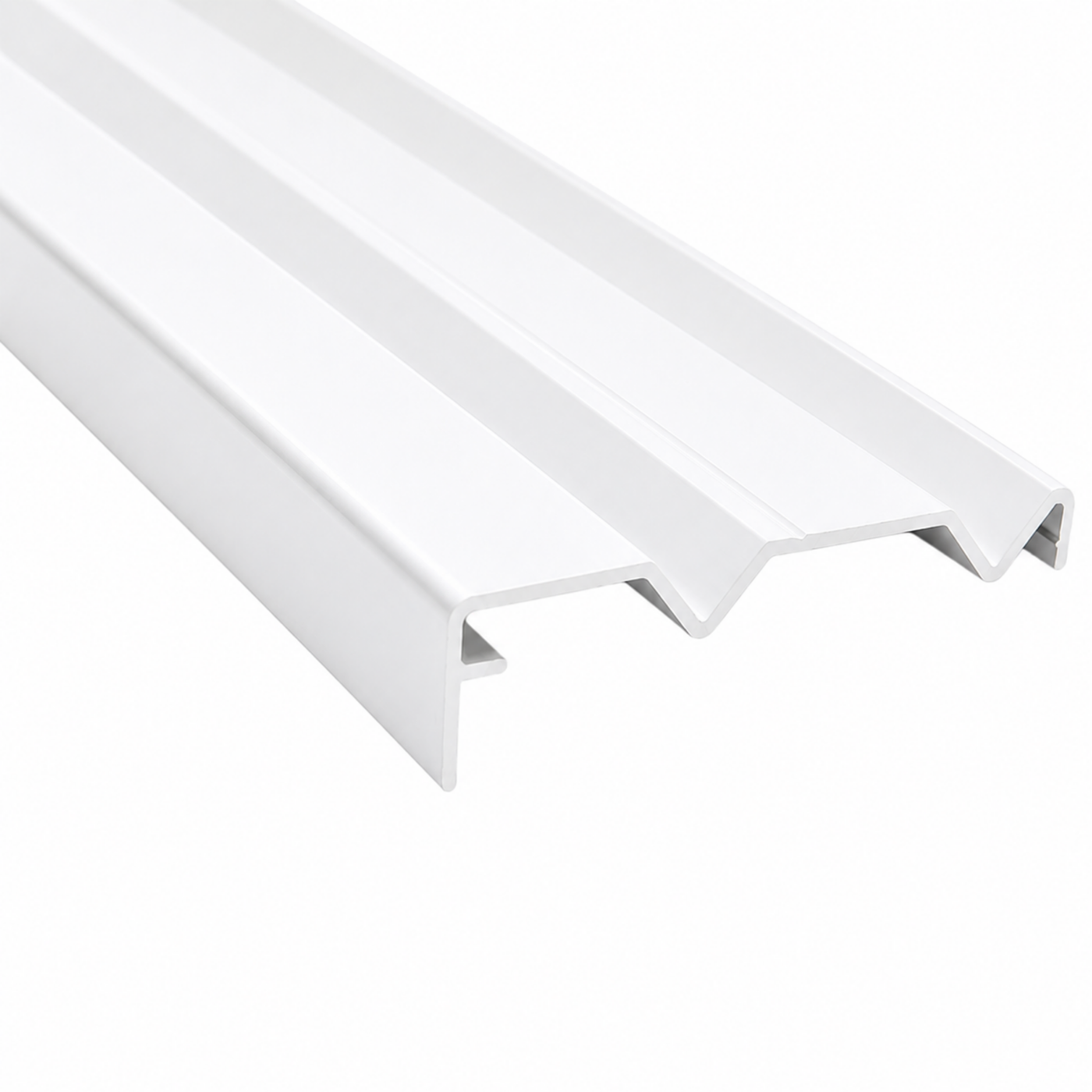 White Wardrobe Bottom Track 5.7m - Double track system