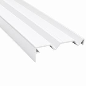 White Wardrobe Bottom Track 5.7m - Double track system