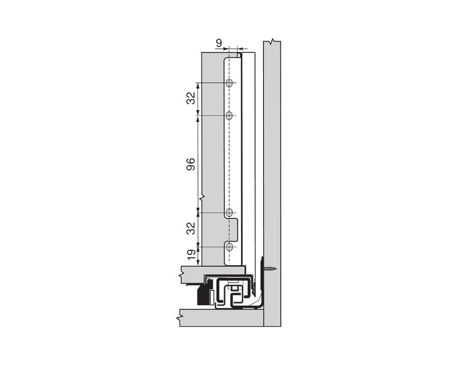 Blum LEGRABOX pure Back F Fixing Set Carbon Black ZB7F000S