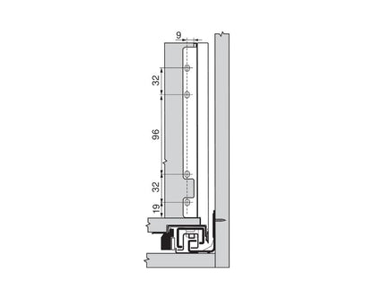 Blum LEGRABOX pure Back F Fixing Set Carbon Black ZB7F000S