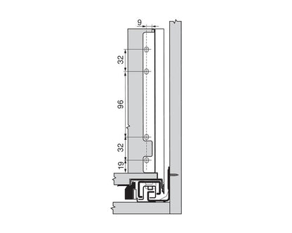 Blum LEGRABOX pure Back Fixing Bracket set F Height Nickel Finish ZB7F000S