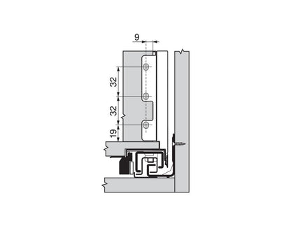 Blum LEGRABOX pure Back K Fixing Set Carbon Black ZB7K000S