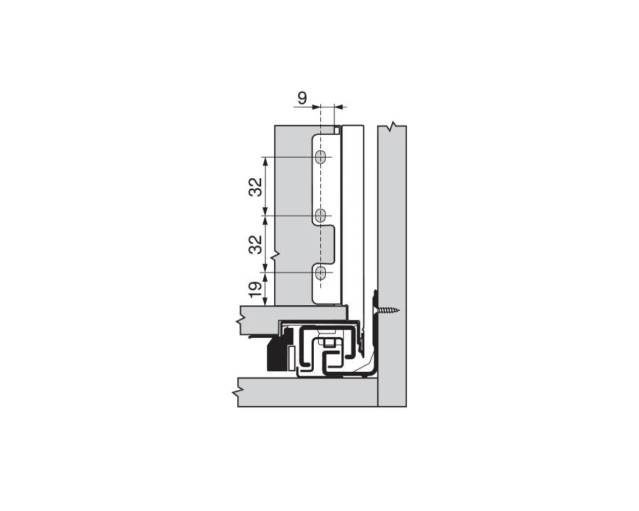 Blum LEGRABOX pure Back K Fixing Set Silk White ZB7K000S