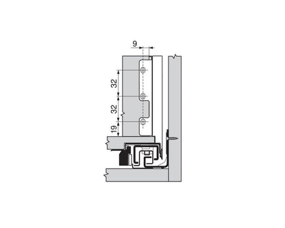 Blum LEGRABOX pure Back K Fixing Set Silk White ZB7K000S