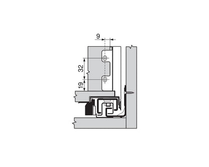 Blum LEGRABOX pure Back M Fixing Set Carbon Black ZB7M000S