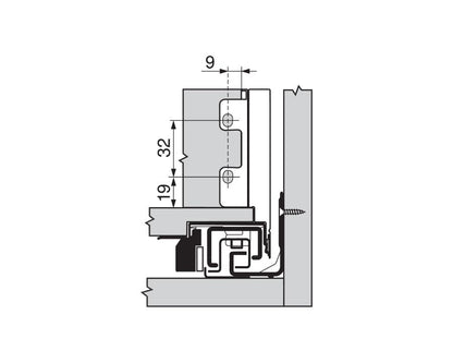 Blum LEGRABOX pure Back M Fixing Set Silk White ZB7M000S