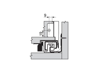 Blum LEGRABOX pure N Height Back Fixing Bracket set Silk White ZF7N000S2