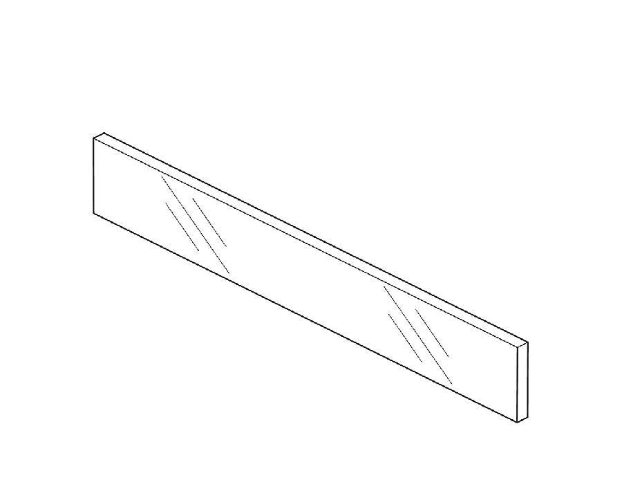 Blum LEGRABOX pure Front Inner Half Glass Design Element Size: 338mm. To suit 450mm cabinet ZE7V338G