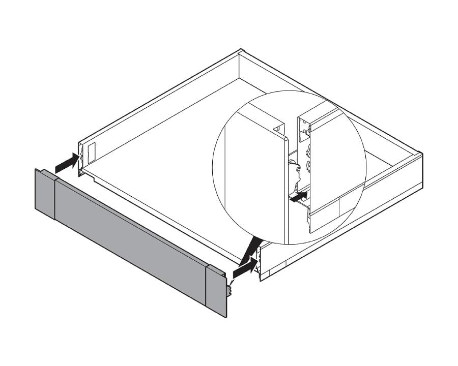 Blum LEGRABOX front fixing for inner drawer ZI70MIA