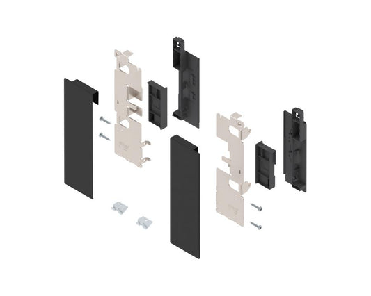 Blum LEGRABOX pure Front Fixing Component Glass Element Carbon Black ZI7.2CS0 by W&B