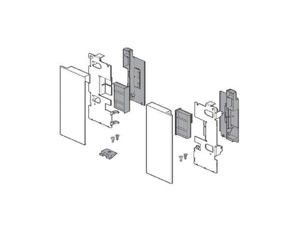 Blum LEGRABOX pure Front Fixing Component Glass Element Orion Grey ZI7.2CS0