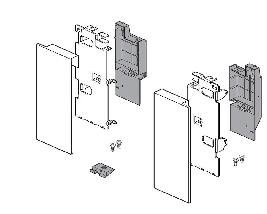 Blum LEGRABOX pure Front Fixing Component Rail Stainless Steel ZI7.3CI0