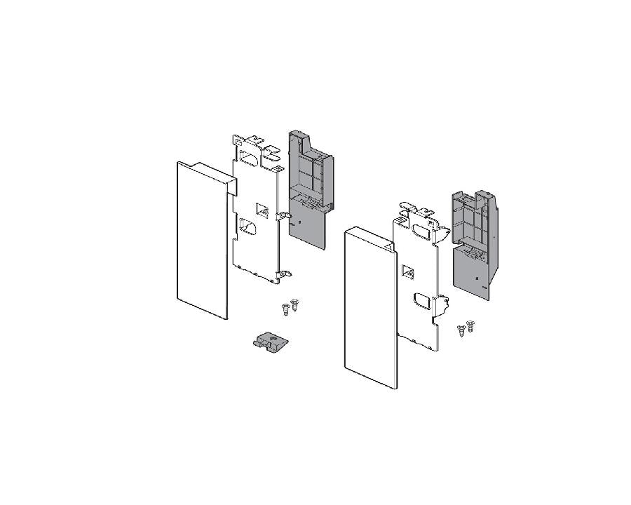 Blum LEGRABOX pure Front Fixing Component Rail Carbon Black ZI7.3CS0