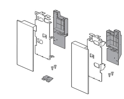 Blum LEGRABOX pure Front Fixing Component Rail Silk White ZI7.3CS0