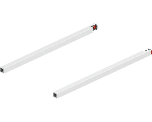 Blum MERIVOBOX Gallery Rail Set for High Fronted Drawers 350mm Silk White. ZR4.350RS