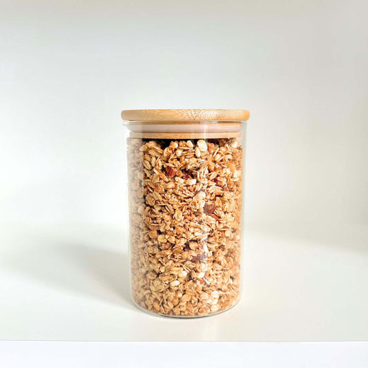 1250ml Glass Storage Jar with Bamboo Lid-0