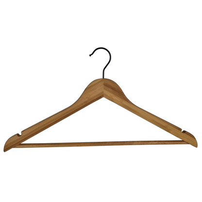Bamboo Coat Hangers 4 Pack – Black Matte Hook-2