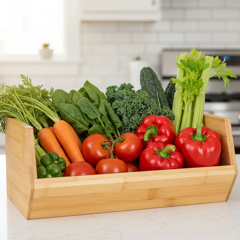 Bamboo Stackable Organiser – Wide-0