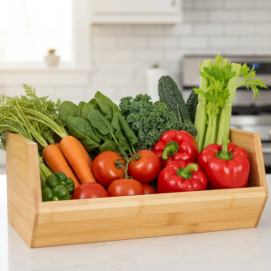 Bamboo Stackable Organiser – Wide-0