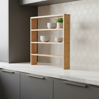 Bamboo Standing 4-Tier Shelf-0