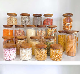 900ml Acacia Glass Jar – Airtight Kitchen Storage