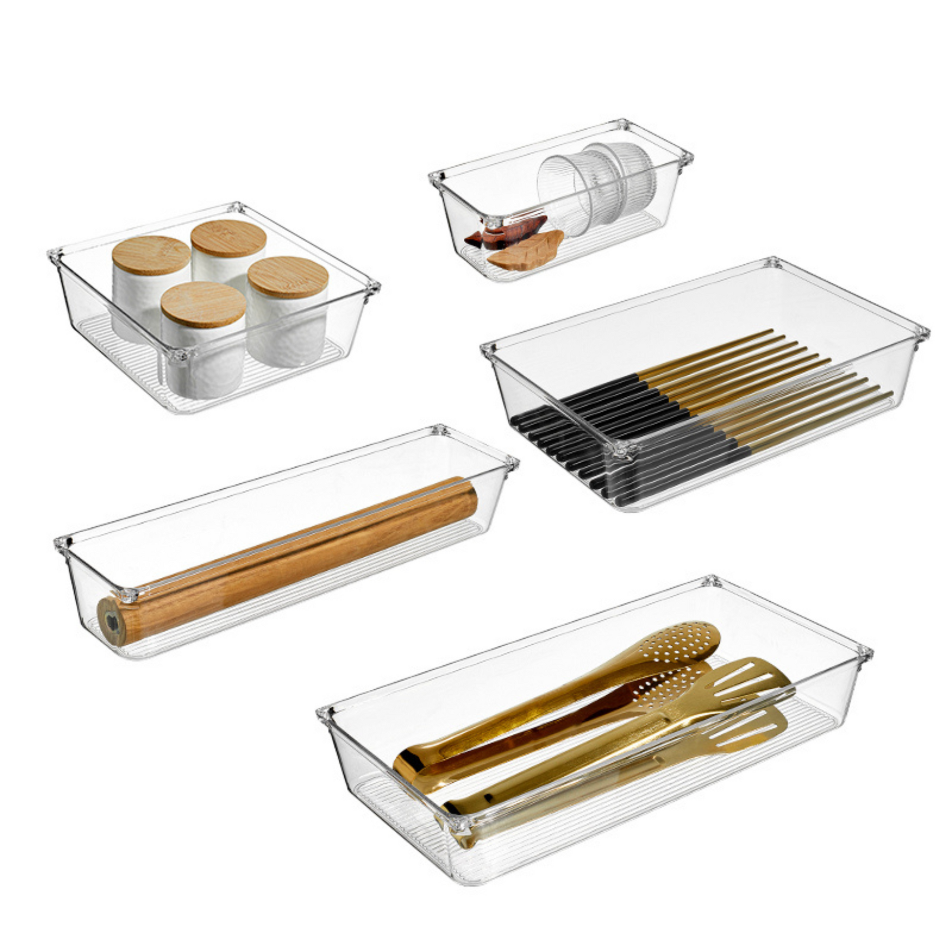Clear Drawer Organisers – 5 Modular Sizes Available-2