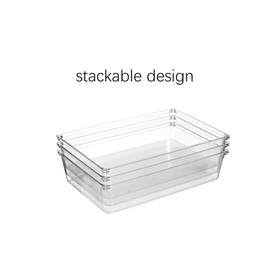Clear Drawer Organiser Set – 8pc Modular Storage