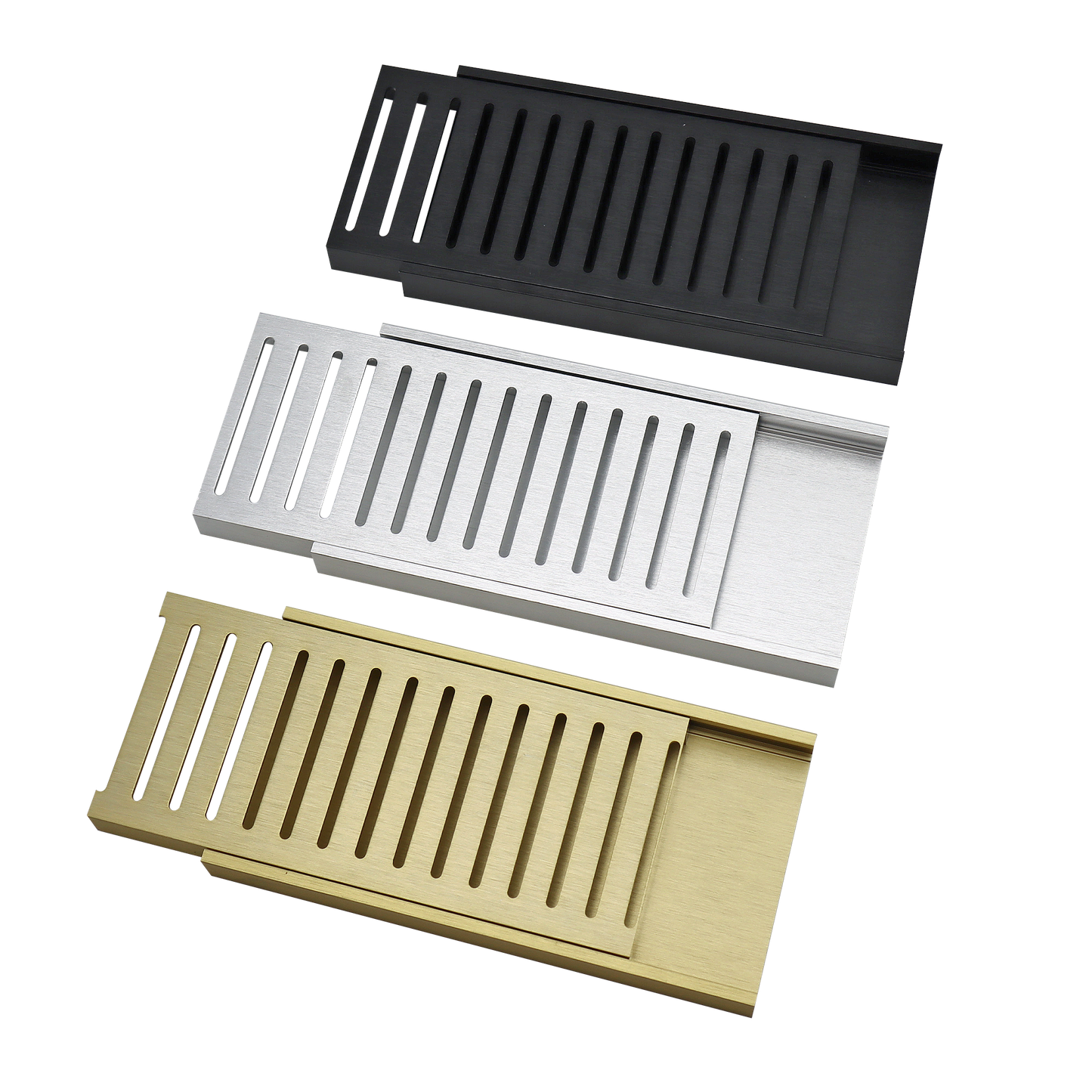 Aluminium Grate Drainer | Brushed Gold