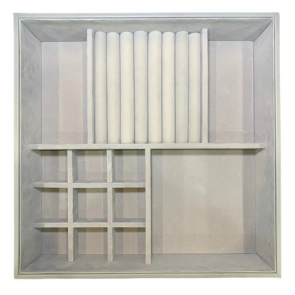 Grey Felt Jewellery & Accessory Tray 366x366x95mm-0