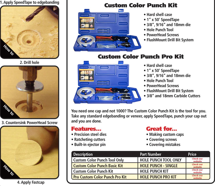 Fastcap Custom Colour Punch Kit Cover Caps