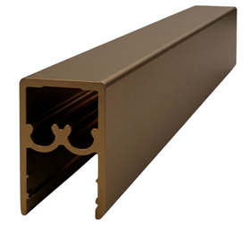 Wardrobe Top and Bottom Rail | Matt Bronze