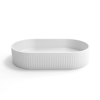 Imperial Fluted Wash Basin | Matte White | 570MM