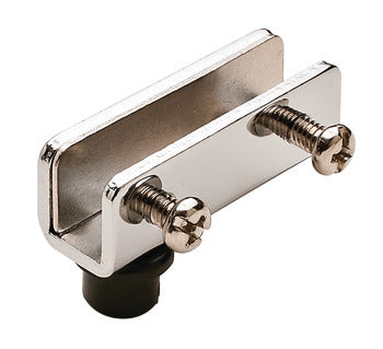 Simplex-Inset Glass Door Hinge | Brushed Chrome