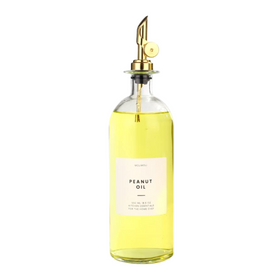 Round Glass Oil & Vinegar Bottle – 500ml Dispenser