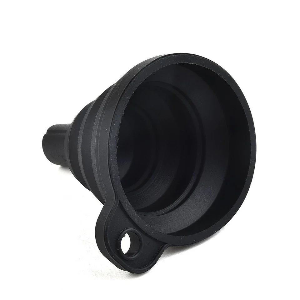 Black Foldable Silicone Funnel for Jars & Liquids
