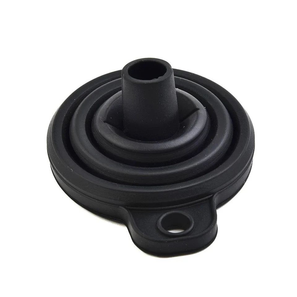Black Foldable Silicone Funnel for Jars & Liquids-2