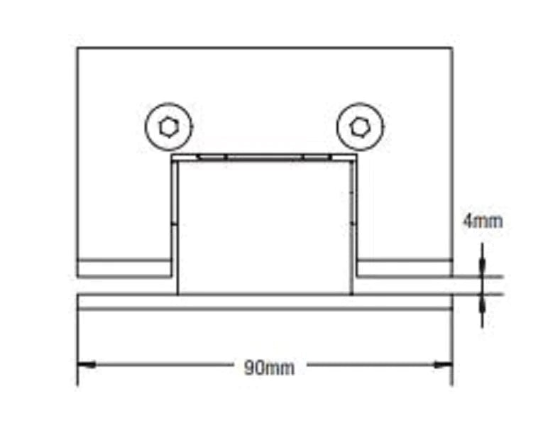 Wall to Glass Offset Shower Screen Hinge Matte Black