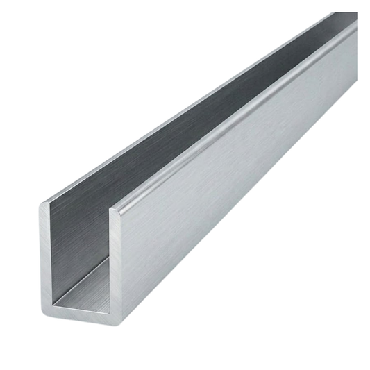 Brushed Silver U Channel 5.7m - Wardrobe Aluminium Framing