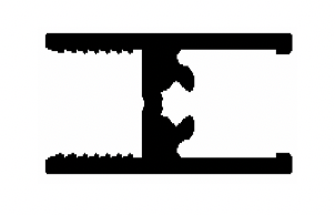 Chrome Mullion Mid rail - Open rail 12mm