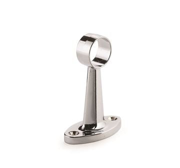 25mm chrome centre support fitting for wardrobe hanging rails and round clothing rods