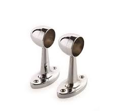 25mm chrome round wardrobe rail pillar end for securing wardrobe hanging rails to walls or cupboards