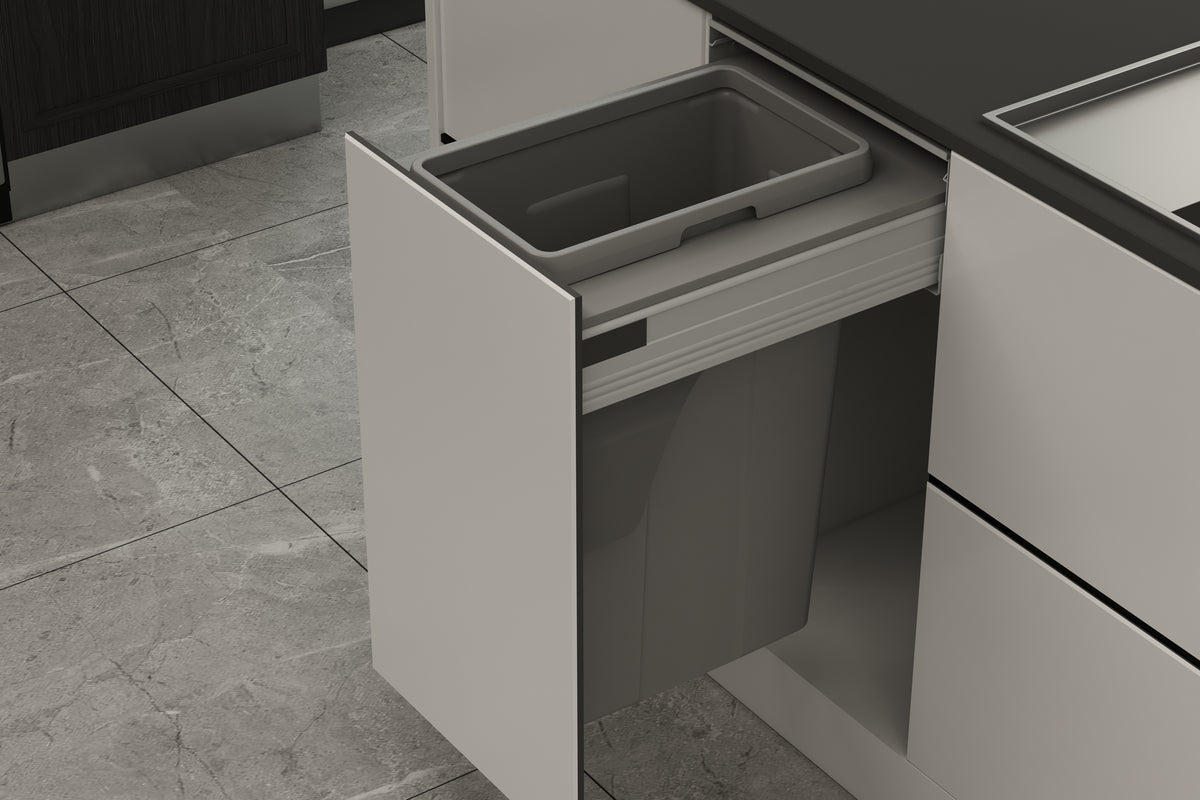 Pull out bins -400mm cabinet - Imperial Glass and Timber