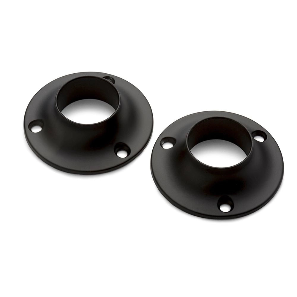 Black Round Flange 25mm (Round)